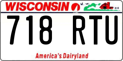 WI license plate 718RTU