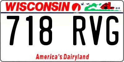 WI license plate 718RVG