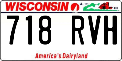 WI license plate 718RVH