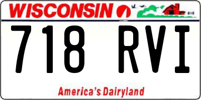 WI license plate 718RVI