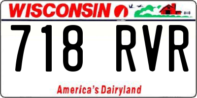 WI license plate 718RVR