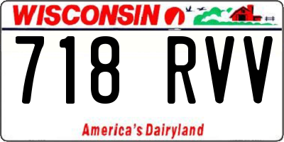 WI license plate 718RVV