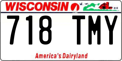 WI license plate 718TMY