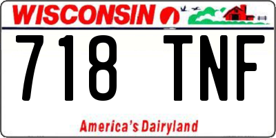 WI license plate 718TNF