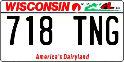 WI license plate 718TNG