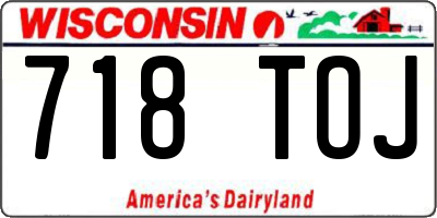 WI license plate 718TOJ