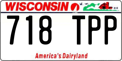 WI license plate 718TPP