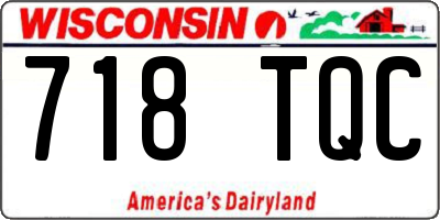 WI license plate 718TQC