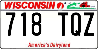 WI license plate 718TQZ