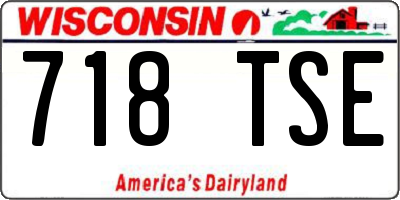 WI license plate 718TSE