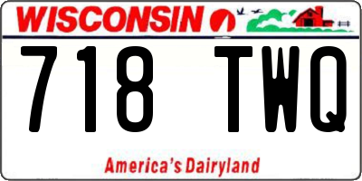 WI license plate 718TWQ