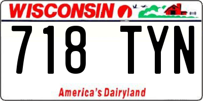 WI license plate 718TYN