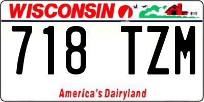 WI license plate 718TZM
