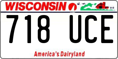 WI license plate 718UCE