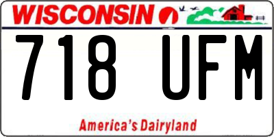 WI license plate 718UFM