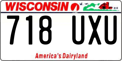 WI license plate 718UXU