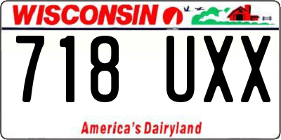 WI license plate 718UXX