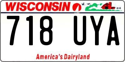 WI license plate 718UYA