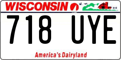 WI license plate 718UYE