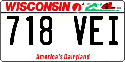 WI license plate 718VEI