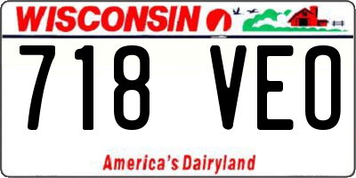 WI license plate 718VEO