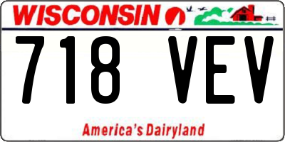 WI license plate 718VEV