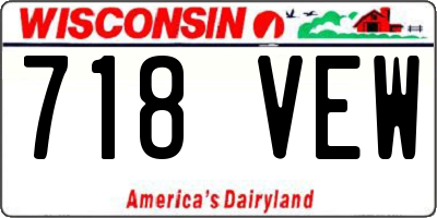 WI license plate 718VEW