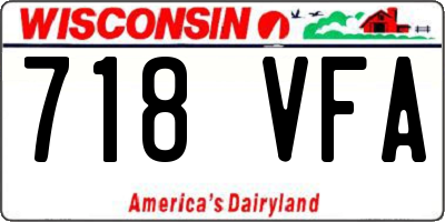 WI license plate 718VFA