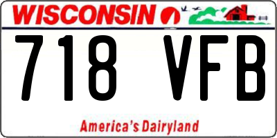 WI license plate 718VFB