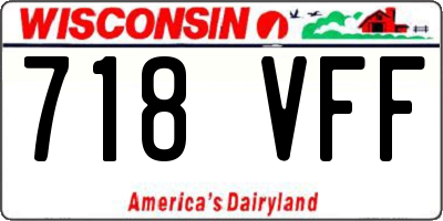 WI license plate 718VFF