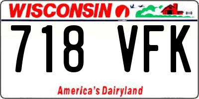 WI license plate 718VFK