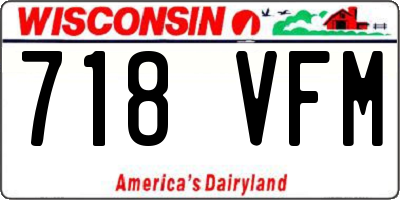WI license plate 718VFM
