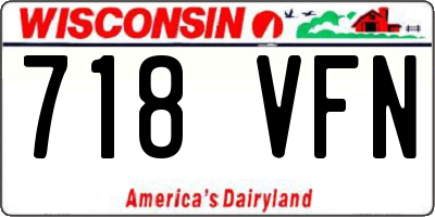 WI license plate 718VFN