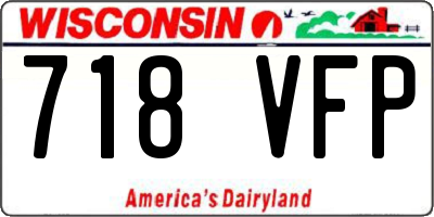 WI license plate 718VFP