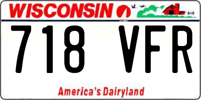 WI license plate 718VFR
