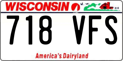 WI license plate 718VFS