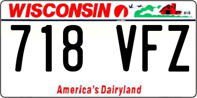 WI license plate 718VFZ