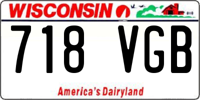 WI license plate 718VGB