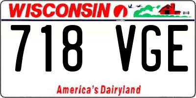 WI license plate 718VGE