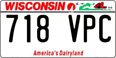 WI license plate 718VPC