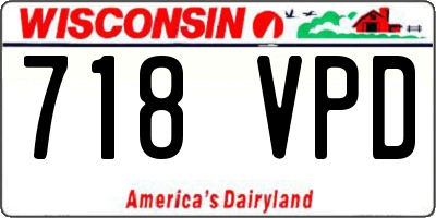 WI license plate 718VPD