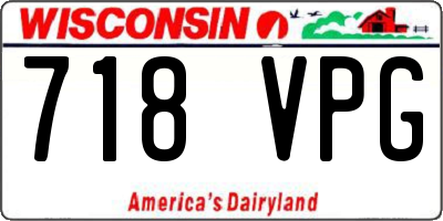 WI license plate 718VPG