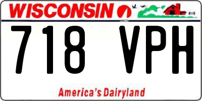 WI license plate 718VPH