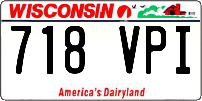 WI license plate 718VPI