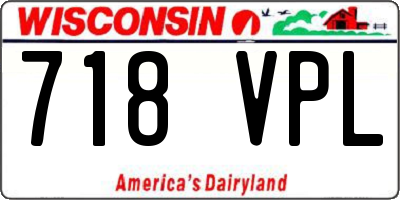 WI license plate 718VPL