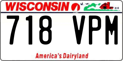 WI license plate 718VPM