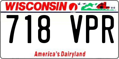 WI license plate 718VPR