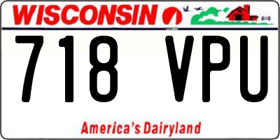 WI license plate 718VPU