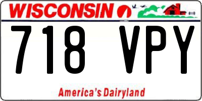 WI license plate 718VPY
