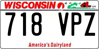 WI license plate 718VPZ